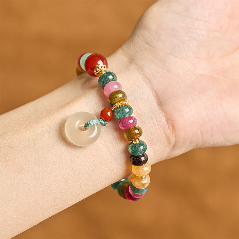Nimara Ritual Peace Buckle Tourmaline Chalcedony Love Bracelet