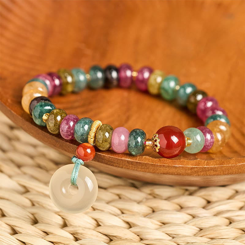 Nimara Ritual Peace Buckle Tourmaline Chalcedony Love Bracelet