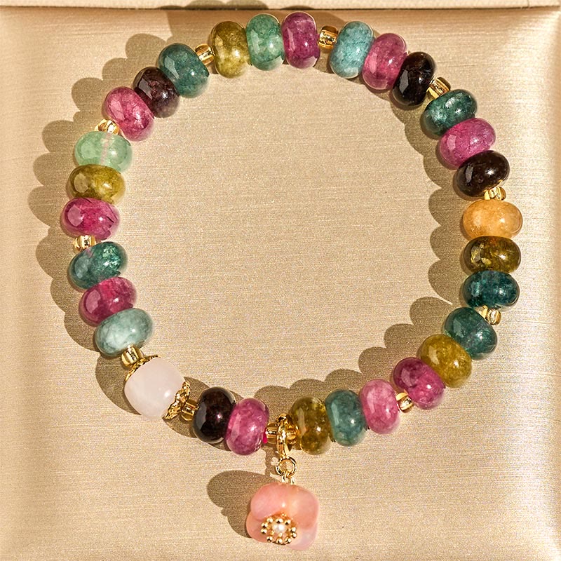 Nimara Ritual Tourmaline Yanyuan Agate Peach Blossoms Love Bracelet