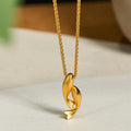 Nimara Ritual Double Koi Fish 24k Gold Plated Brass Chain Wealth Necklace Pendant