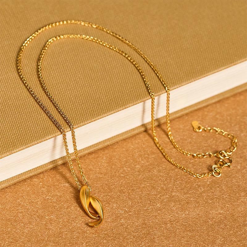 Nimara Ritual Double Koi Fish 24k Gold Plated Brass Chain Wealth Necklace Pendant