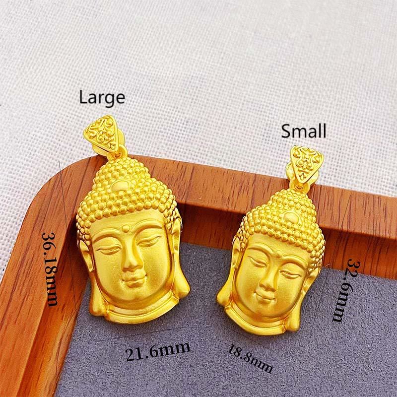 Nimara Ritual 24k Gold Plated Brass Buddha Symbol Braided Cord Serenity Necklace Pendant