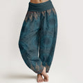 Nimara Ritual Cotton Triangular Mandala Patterns Women's Elastic Waist Harem Pants