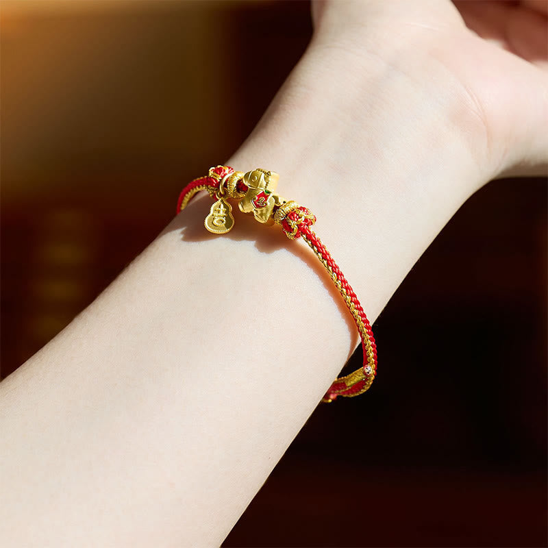 Nimara Ritual Year Of The Horse Red String Copper Braided Luck Bracelet