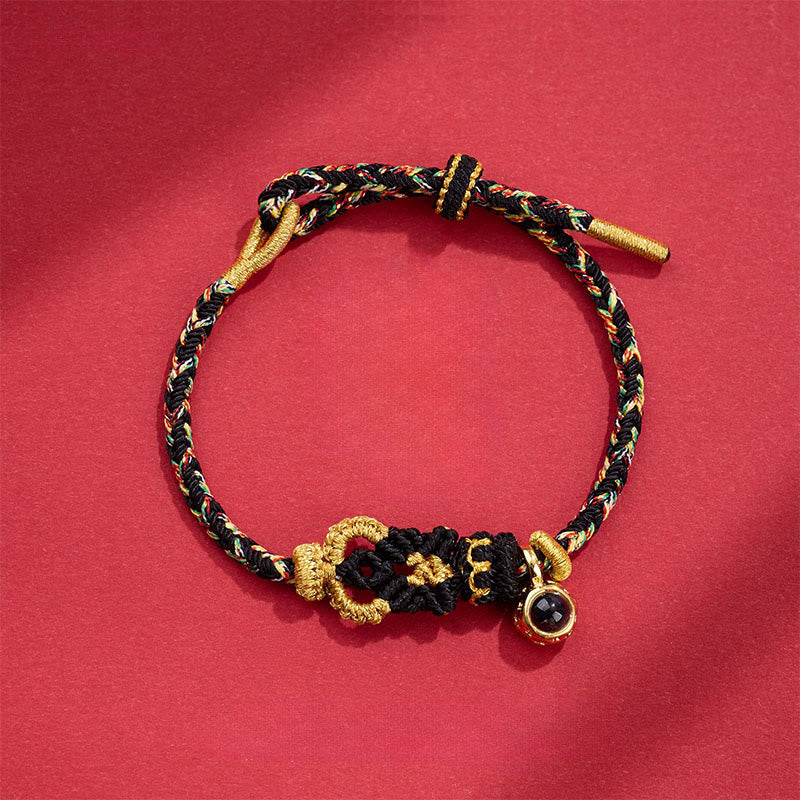 Nimara Ritual String Projection Stone Hand-woven Buddha Knots Connection Bracelet