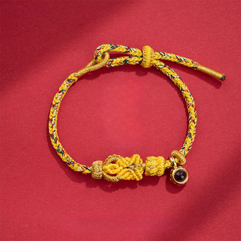 Nimara Ritual String Projection Stone Hand-woven Buddha Knots Connection Bracelet