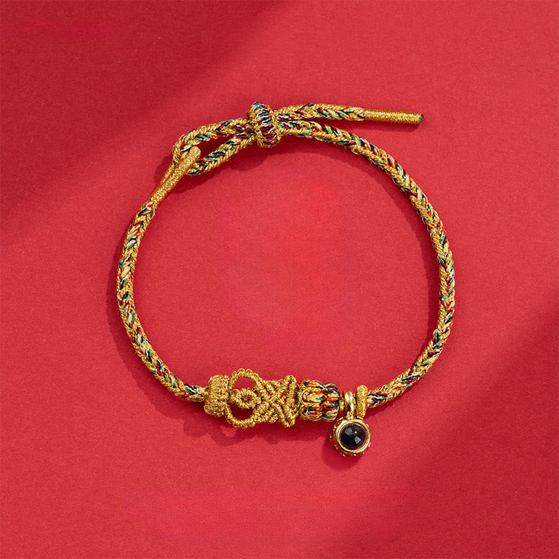 Nimara Ritual String Projection Stone Hand-woven Buddha Knots Connection Bracelet