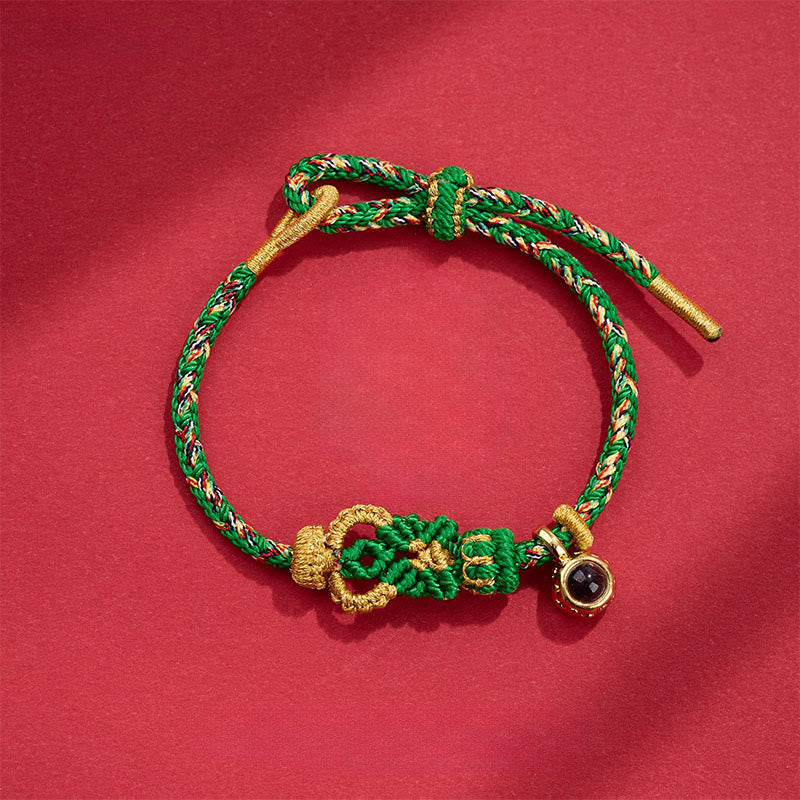 Nimara Ritual String Projection Stone Hand-woven Buddha Knots Connection Bracelet