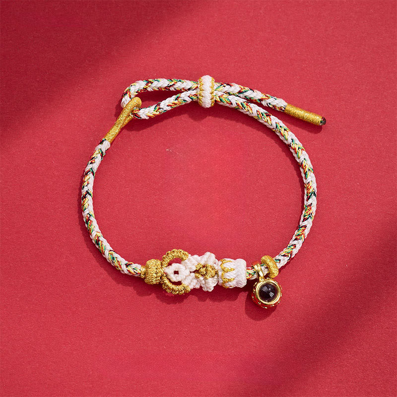 Nimara Ritual String Projection Stone Hand-woven Buddha Knots Connection Bracelet