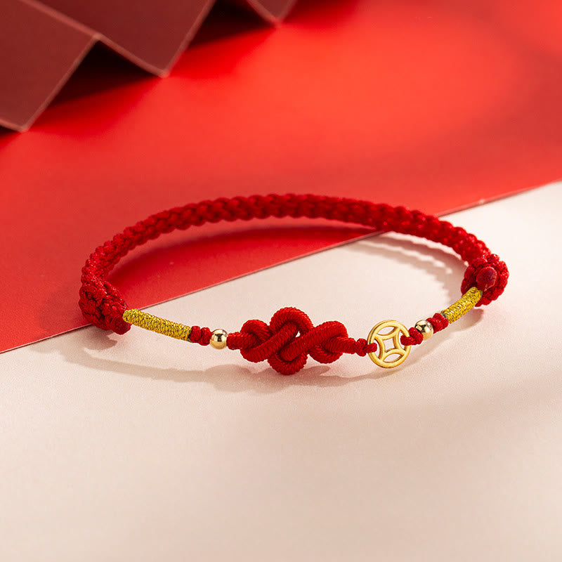 Nimara Ritual Ruyi Knot Copper Coin Braided Protection Bracelet