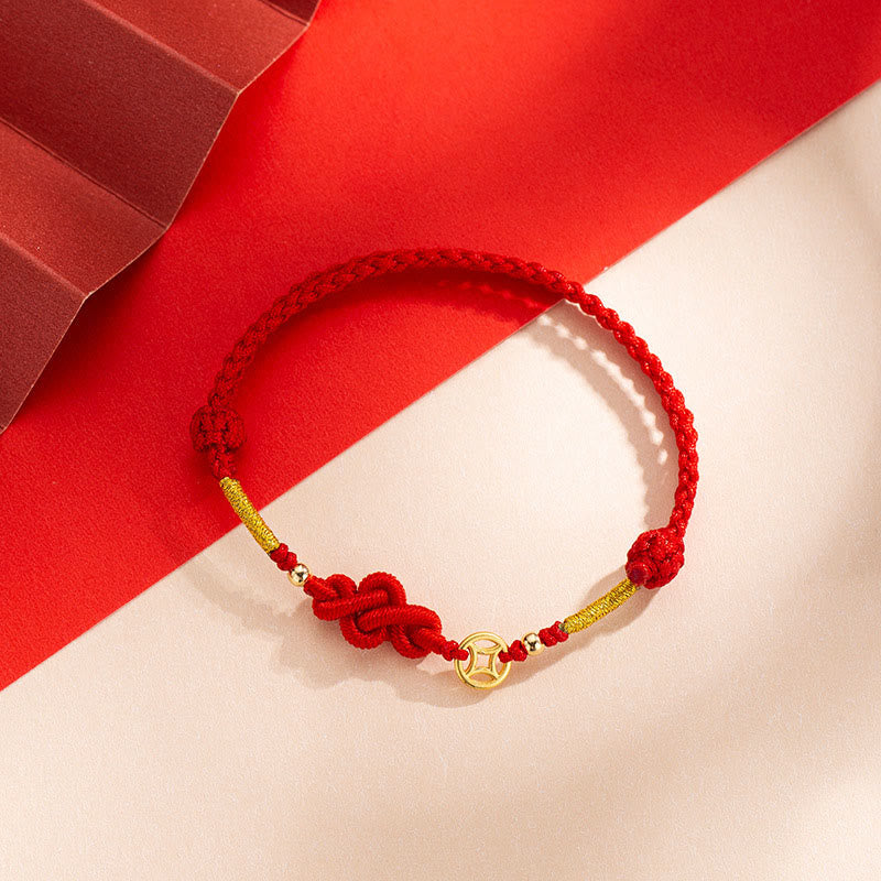 Nimara Ritual Ruyi Knot Copper Coin Braided Protection Bracelet