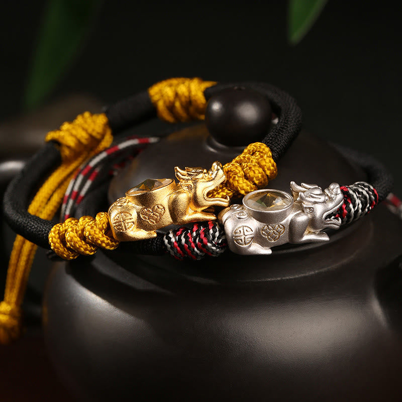 Nimara Ritual Pi Xiu Wealth Luck Hand-woven Rope Bracelet
