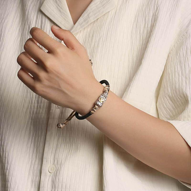 Nimara Ritual Pi Xiu Wealth Luck Hand-woven Rope Bracelet