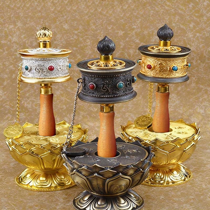 Nimara Ritual Tibetan Lucky Prayer Wheel Decoration