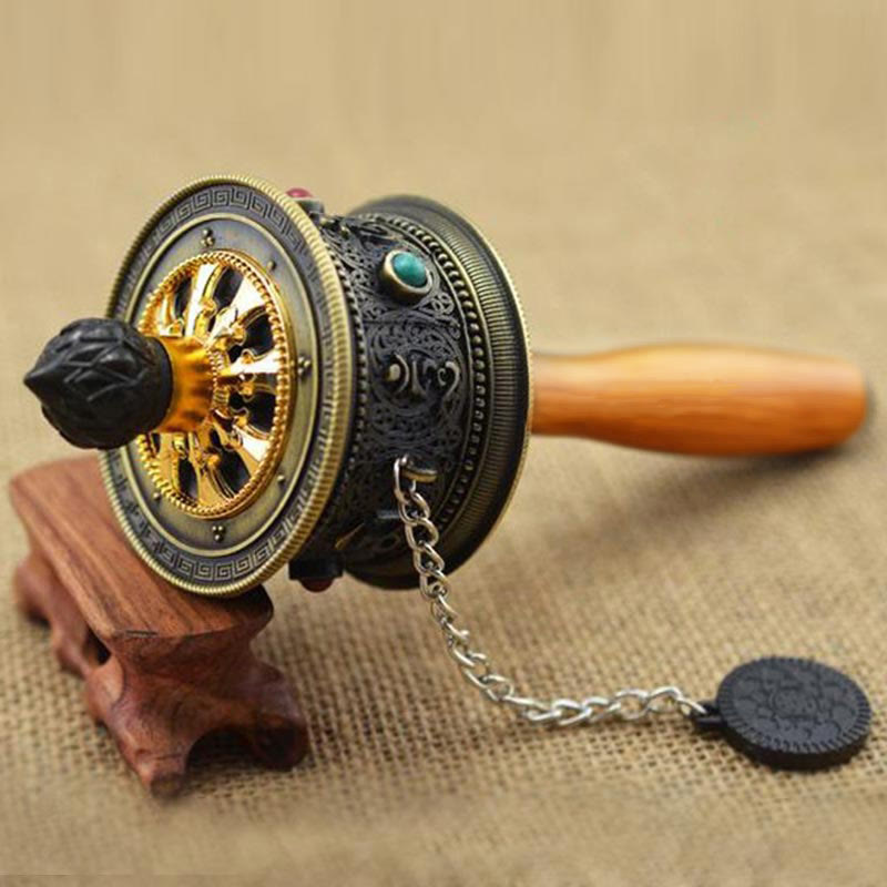 Nimara Ritual Tibetan Lucky Prayer Wheel Decoration