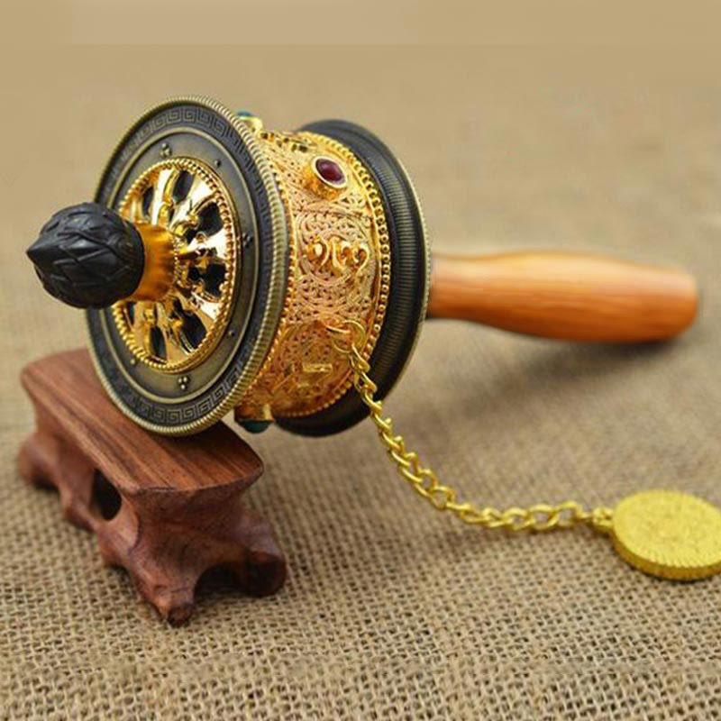 Nimara Ritual Tibetan Lucky Prayer Wheel Decoration