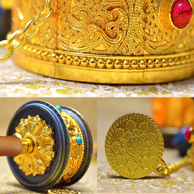 Nimara Ritual Tibetan Lucky Prayer Wheel Decoration