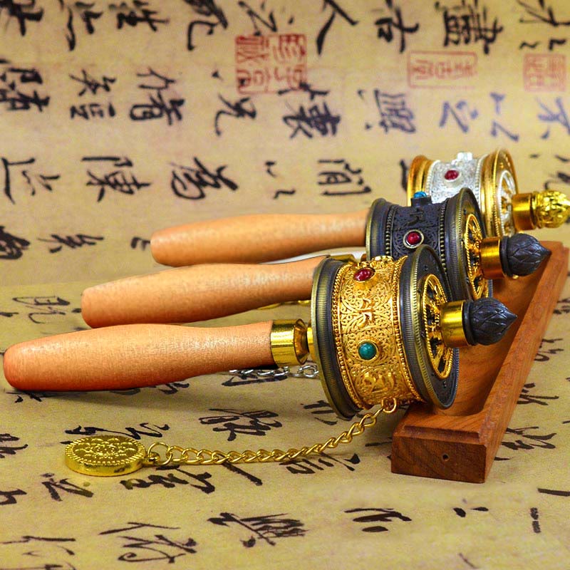 Nimara Ritual Tibetan Lucky Prayer Wheel Decoration