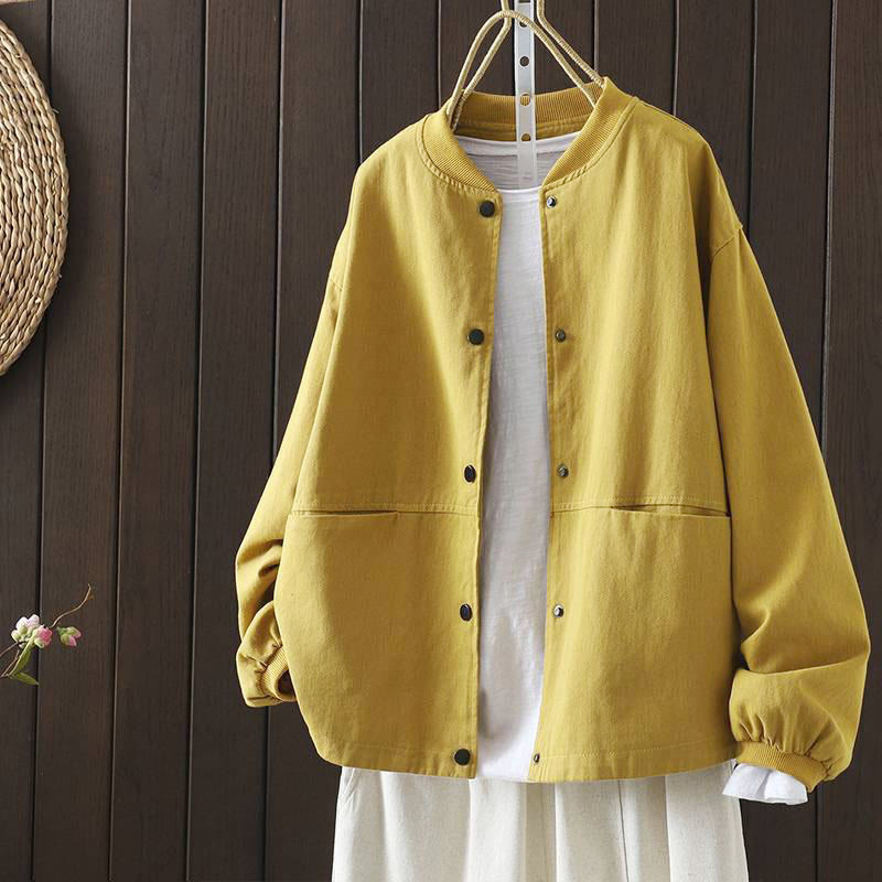 Nimara Ritual Fall Button Down Women's Long Sleeve Outerwear Jacket With Pockets