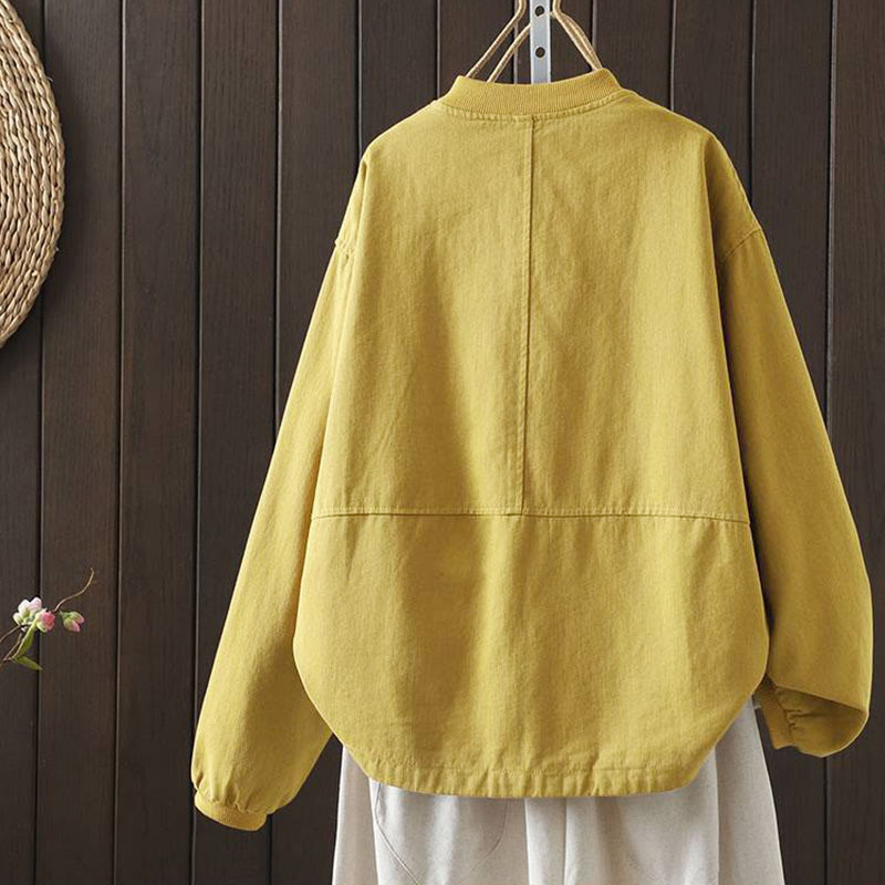 Nimara Ritual Fall Button Down Women's Long Sleeve Outerwear Jacket With Pockets
