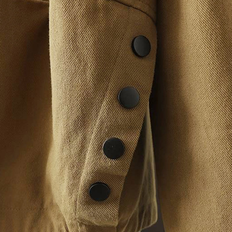 Nimara Ritual Fall Button Down Women's Long Sleeve Outerwear Jacket With Pockets