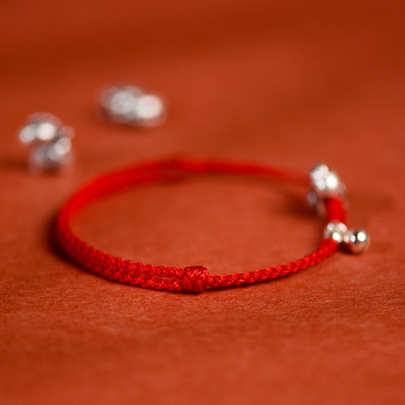 Nimara Ritual 999 Sterling Silver Year Of The Horse 925 Sterling Silver Bell String Luck Child Adult Bracelet Anklet