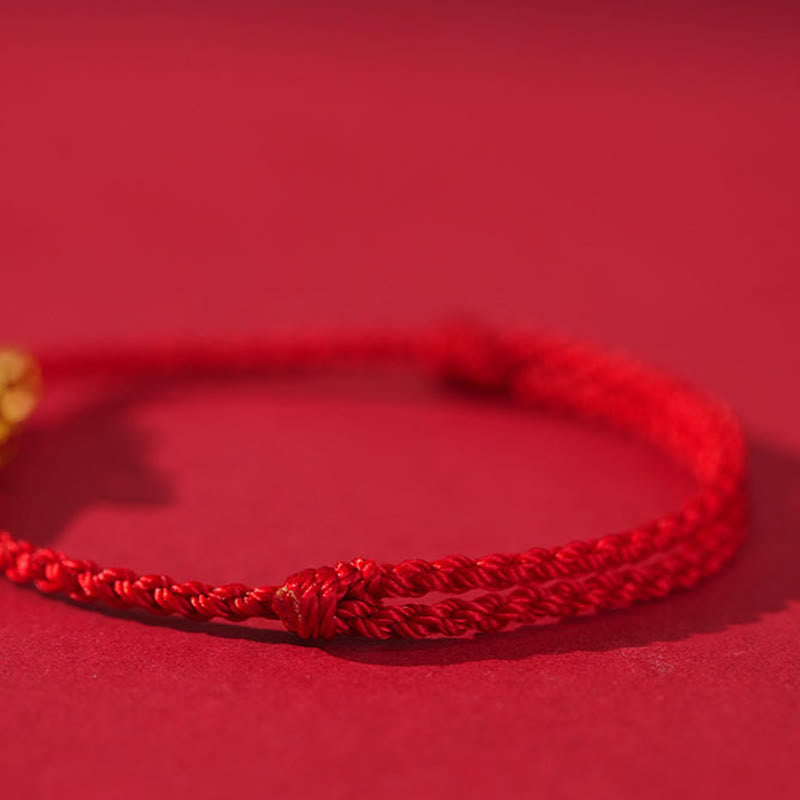 Nimara Ritual Formless Buddha Lotus Knot Red String Protection Braided Bracelet
