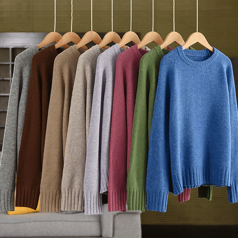 Nimara Ritual Winter Crew Neck Warm Long Sleeve Women's Cotton Knitted Sweater