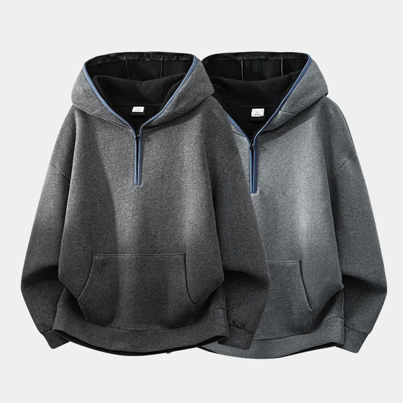 Nimara Ritual Fall Winter Zipper Design Fleece Lined Long Sleeve Cotton Men's Hoodie