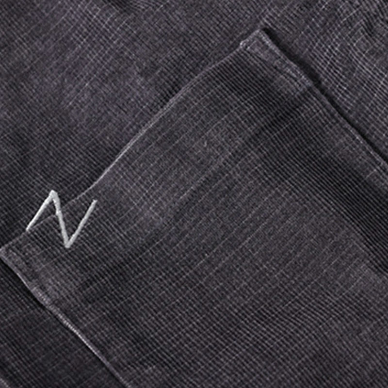 Nimara Ritual Casual Corduroy Solid Color Men's Long Sleeve Cotton Thickened Jacket With Pockets
