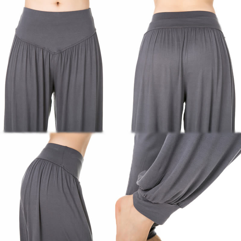 Nimara Ritual Plain Color Loose Modal Yoga Dance Harem Pants