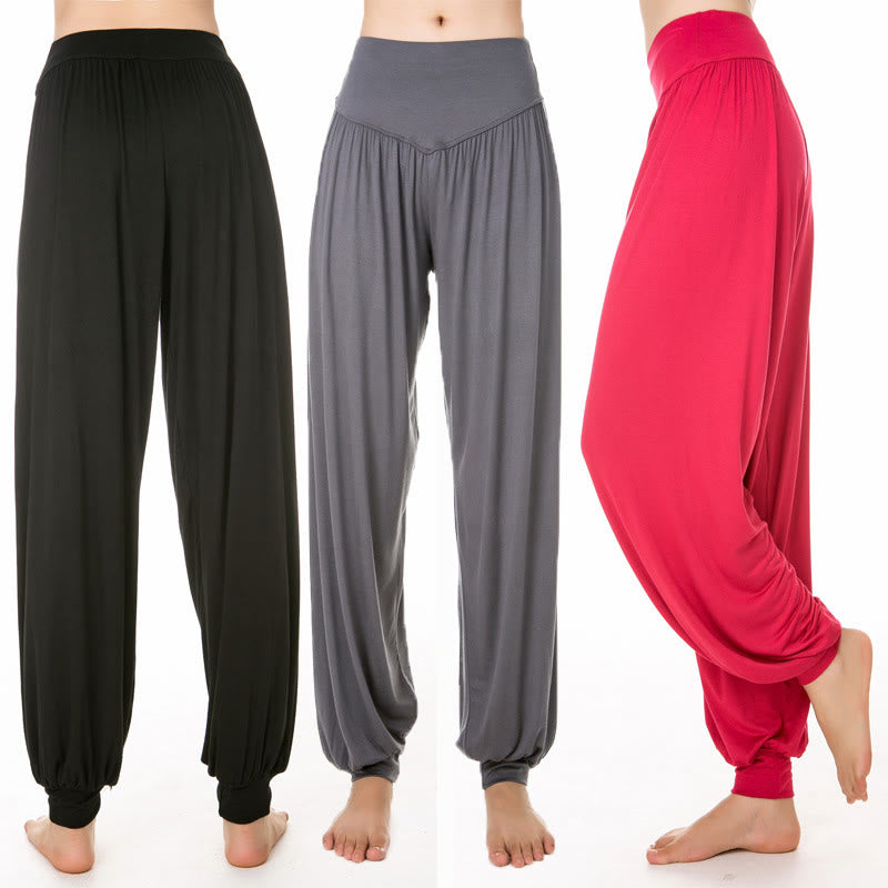 Nimara Ritual Plain Color Loose Modal Yoga Dance Harem Pants