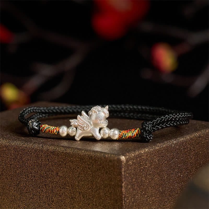 Nimara Ritual 925 Sterling Silver Year Of The Horse Prosperity String Bracelet