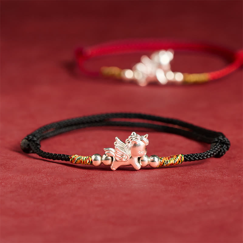 Nimara Ritual 925 Sterling Silver Year Of The Horse Prosperity String Bracelet