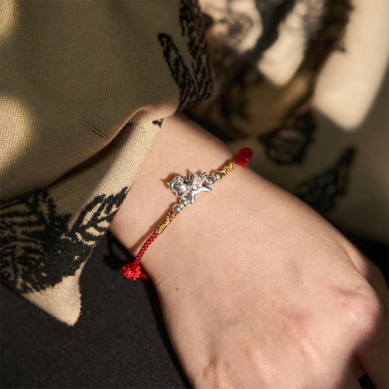 Nimara Ritual 925 Sterling Silver Year Of The Horse Prosperity String Bracelet