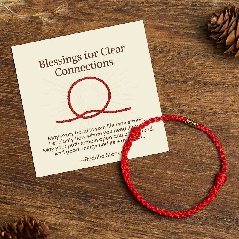 Nimara Ritual "Blessings for Clear Connections" 925 Sterling Silver Lucky Golden Bead String Bracelet Anklet Includes Gift Message Card