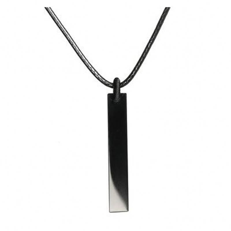 Transformation and Fulfilment Black Obsidian Blue Sandstone Necklace Pendant