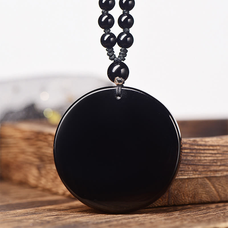 Nimara Ritual Dragon Black Obsidian Transformation Fulfilment Necklace Pendant