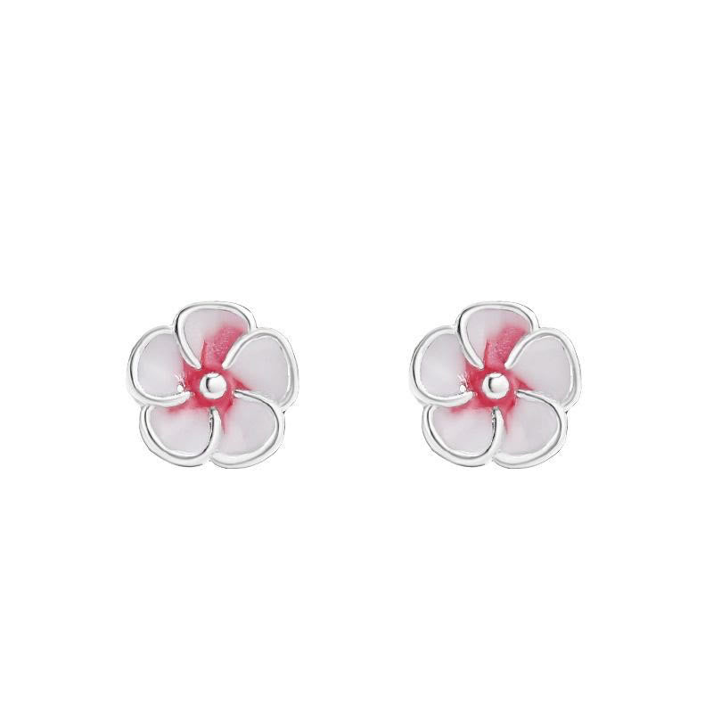 Nimara Ritual 999 Sterling Silver Peach Blossom Blessing Earrings