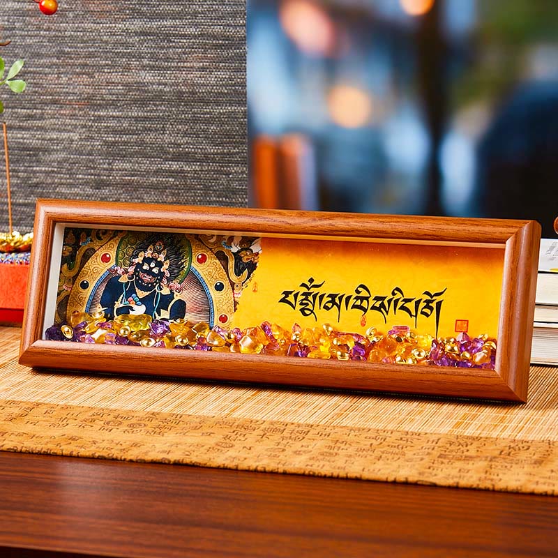 Nimara Ritual Om Mani Padme Hum Buddha Golden Ingot Thangka Photo Frame Ornament Home Decor