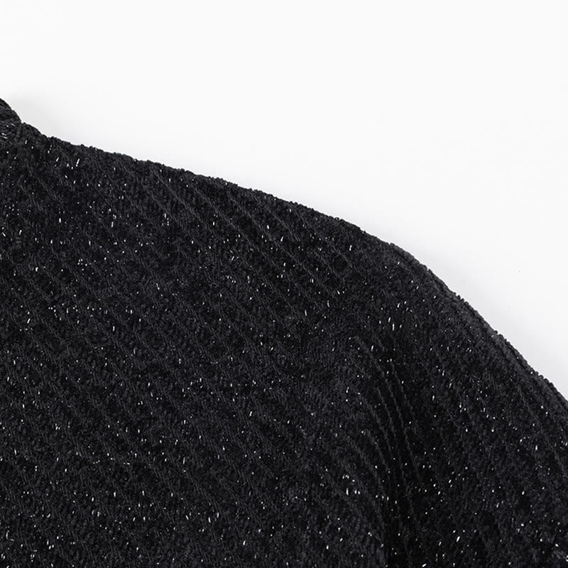 Nimara Ritual Fall Crew Neck Stripes Button Men's Sweatshirt Pullover