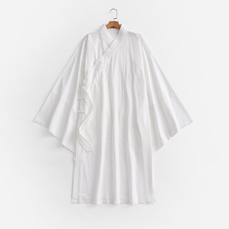 Nimara Ritual 2Pcs Wudang Tai Chi Ceremony Solid Long Sleeve Men's Taoist Long Robe Kimono Sleeveless Vest Suit
