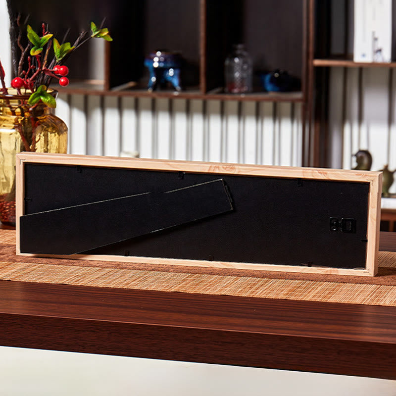 Nimara Ritual Green Crystal Bagua Koi Fish Yin Yang Symbol Golden Ingot Photo Frame Ornament Home Decor