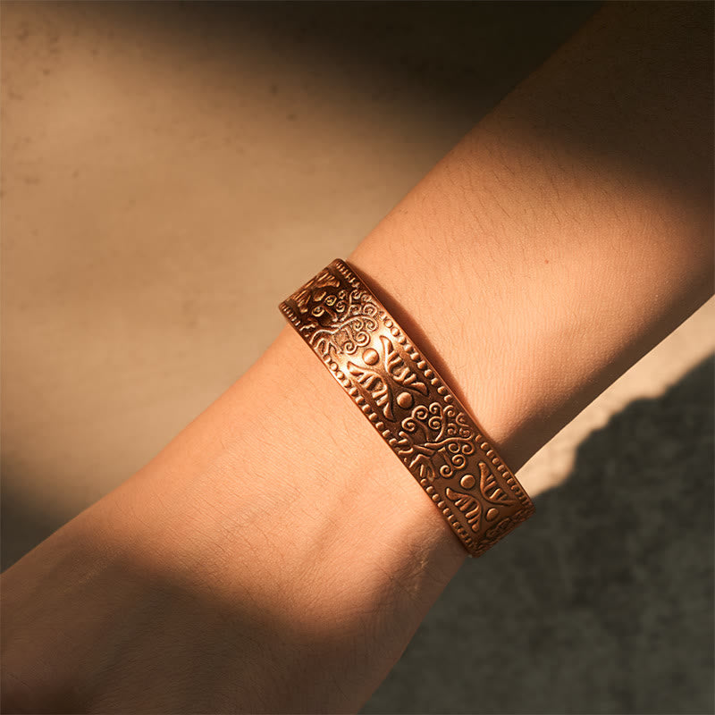 Nimara Ritual The Tree Of Life Copper Open Self Care Luck Bracelet Bangle
