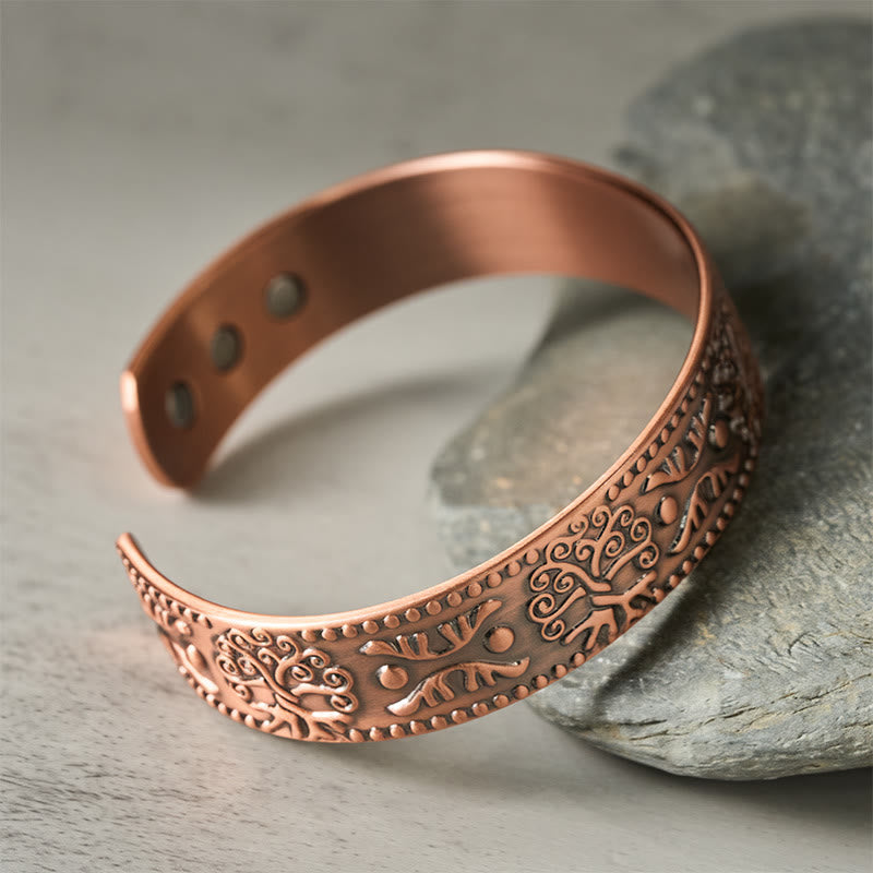 Nimara Ritual The Tree Of Life Copper Open Self Care Luck Bracelet Bangle