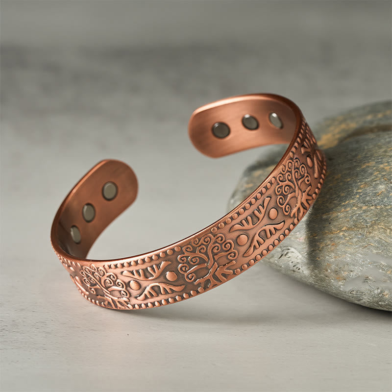 Nimara Ritual The Tree Of Life Copper Open Self Care Luck Bracelet Bangle