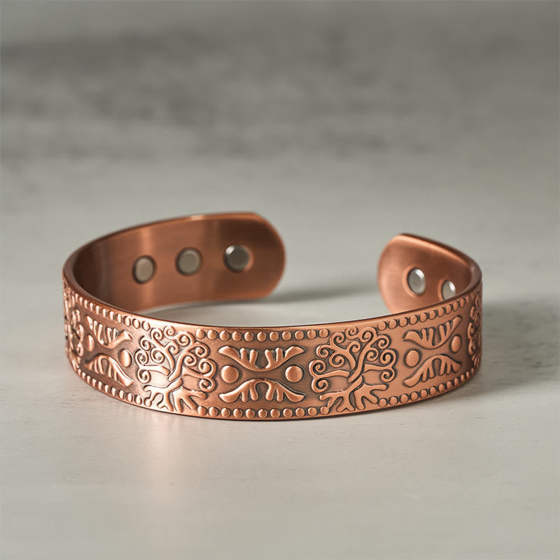 Nimara Ritual The Tree Of Life Copper Open Self Care Luck Bracelet Bangle