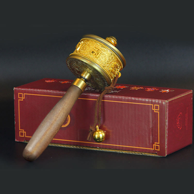 Nimara Ritual Tibetan Lucky Prayer Wheel Six True Words Decoration