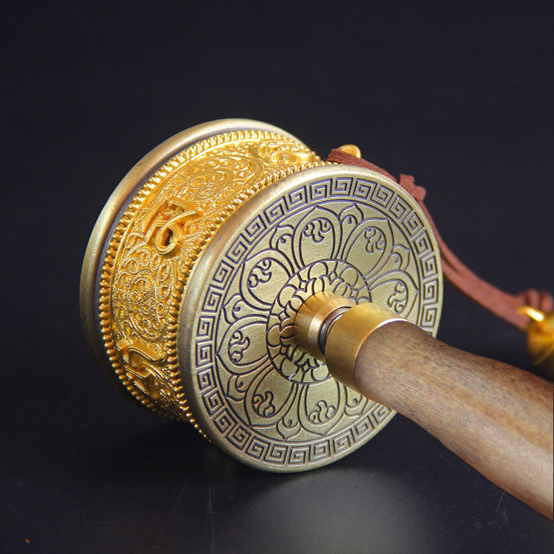 Nimara Ritual Tibetan Lucky Prayer Wheel Six True Words Decoration