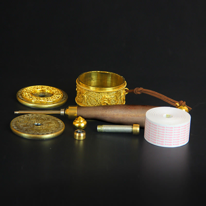 Nimara Ritual Tibetan Lucky Prayer Wheel Six True Words Decoration